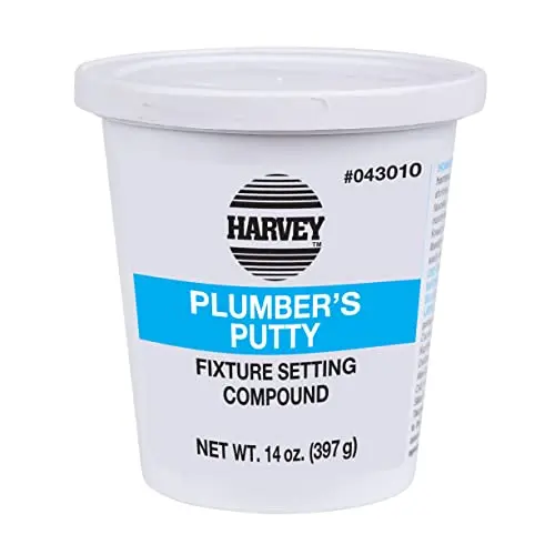 Harvey's Plumbers Putty container for sink drain sealing