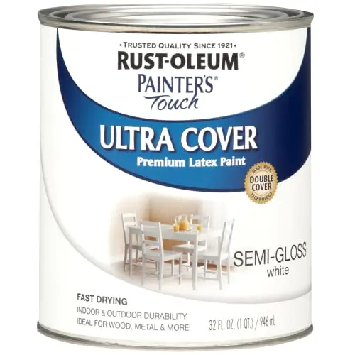 Rust-Oleum semi-gloss white paint can for kitchen walls