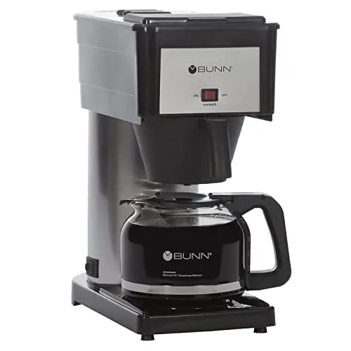 BUNN Speed Brew coffee maker with black finish and glass carafe