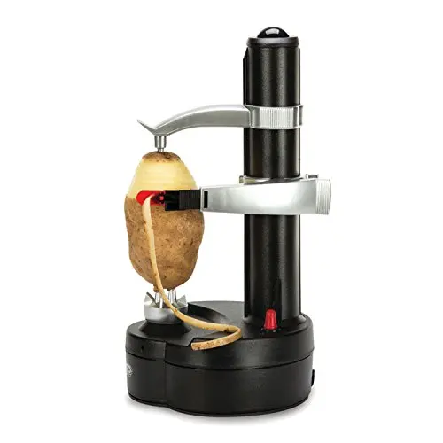 Starfrit Rotato Express electric peeler peeling a potato