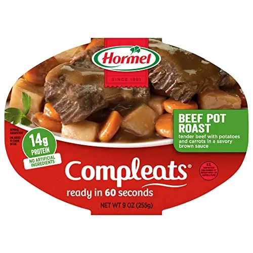 HORMEL COMPLEATS Beef Pot Roast microwave meal tray
