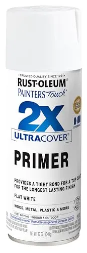 Rust-Oleum Painter's Touch primer spray can for cabinet preparation