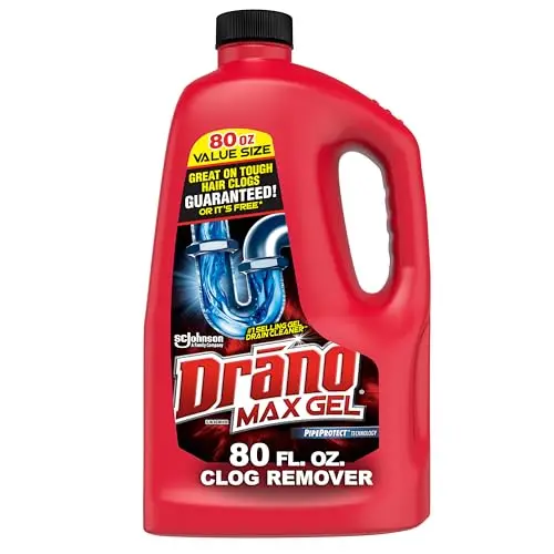 Drano Max Gel Drain Clog Remover bottle for sink and shower drains