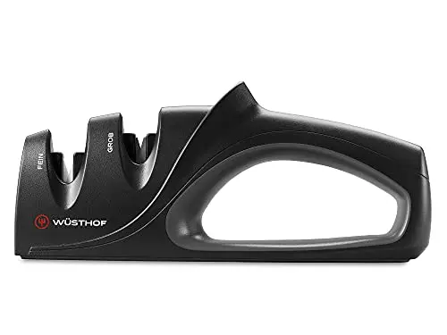 WUSTHOF 2-stage hand-held knife sharpener in black