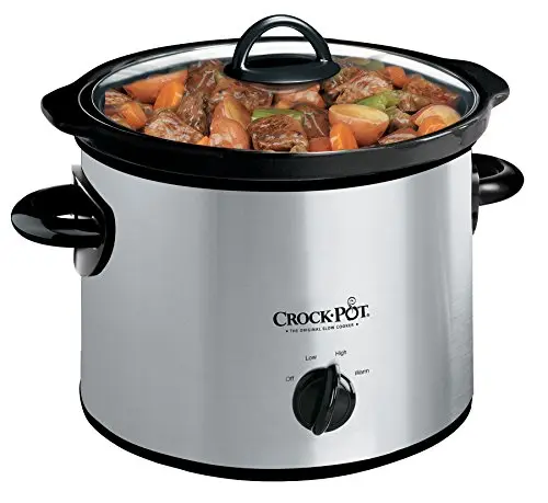 Crock-Pot 3-quart slow cooker in silver with stainless steel exterior