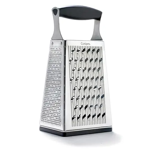 Cuisipro stainless steel four-sided box grater with handle