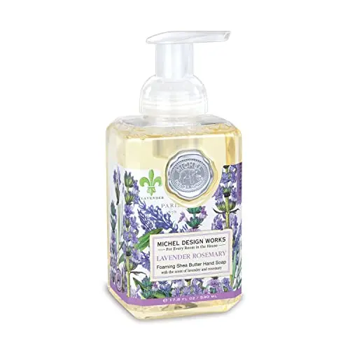 Michel Design Works Lavender Rosemary Foaming Hand Soap in elegant container