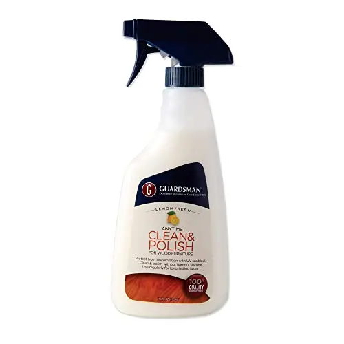 Guardsman wood cleaner and polish spray bottle with lemon fresh scent
