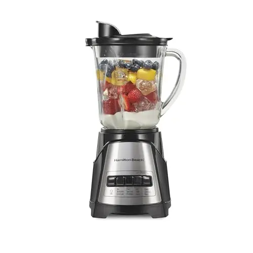 Hamilton Beach Power Elite Blender with glass jar and control panel