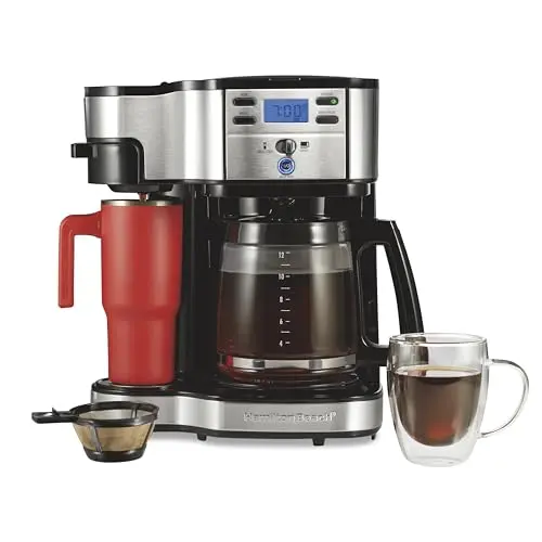 Hamilton Beach 2-Way 12-Cup Programmable Drip Coffee Maker in black
