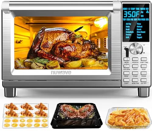 Nuwave Bravo XL air fryer toaster oven with digital touch controls