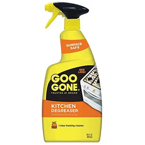 Goo Gone Kitchen Degreaser bottle with foaming formula