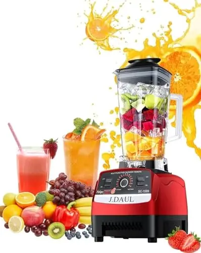 J.DAUL Professional High Speed Blender with red accents