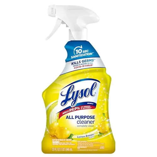 Lysol All Purpose Cleaner Spray bottle with lemon breeze scent
