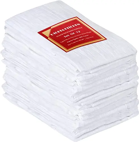 Utopia Kitchen white flour sack towels set of 12