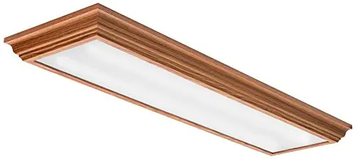 Lithonia Lighting Cambridge linear flush mount LED light in oak finish