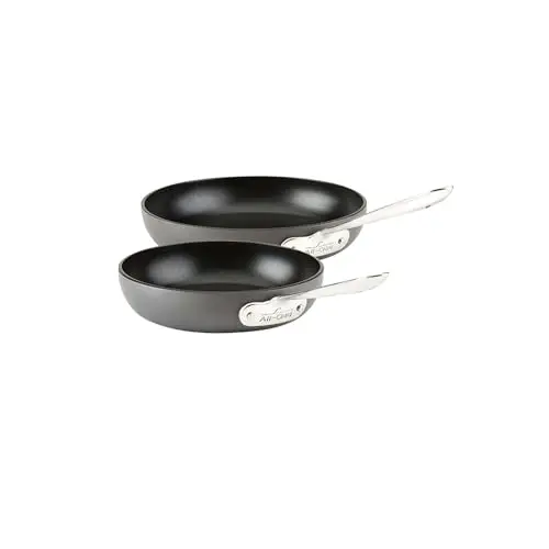 All-Clad 2-piece hard anodized non-stick fry pan set