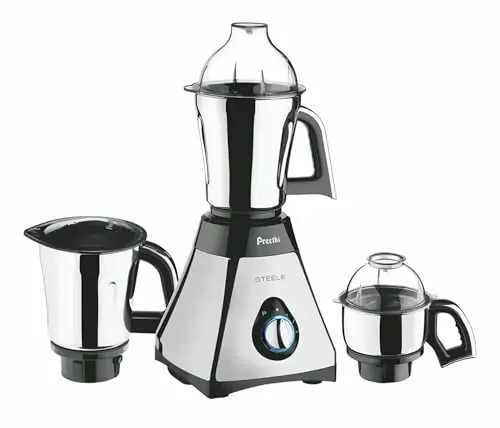 Preethi Steele mixer grinder in silver