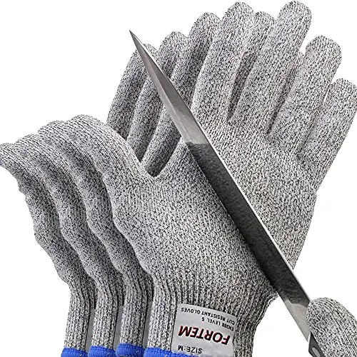 FORTEM cut resistant gloves showing seamless knit construction