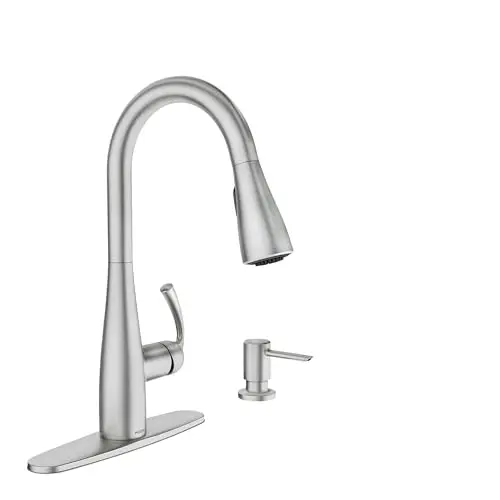 Moen Essie spot resist stainless steel kitchen faucet with pull-down sprayer
