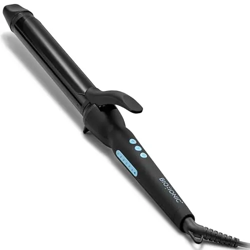 Bio Ionic long barrel curling iron with moisture heat technology