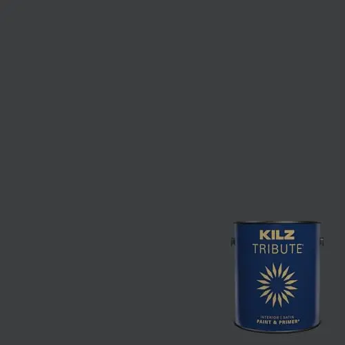 KILZ TRIBUTE Paint & Primer in Deep Onyx for kitchen cabinets