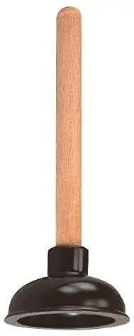 Rocky Mountain Goods small drain plunger with wood handle