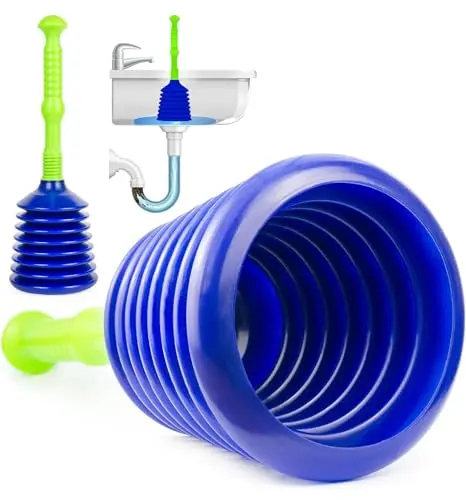 Luigi's commercial style sink plunger with large bellows