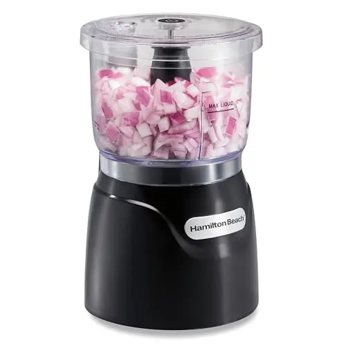 Hamilton Beach 3-cup electric vegetable chopper in black