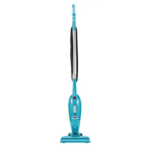 Bissell Featherweight stick vacuum in blue with crevice tool