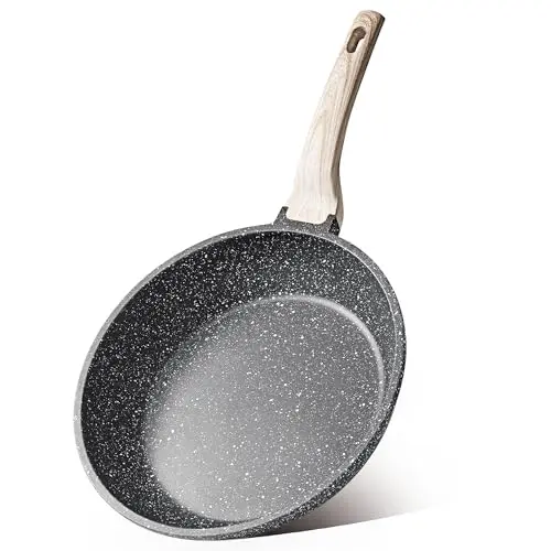 CAROTE non-stick granite frying pan with black finish and bakelite handle