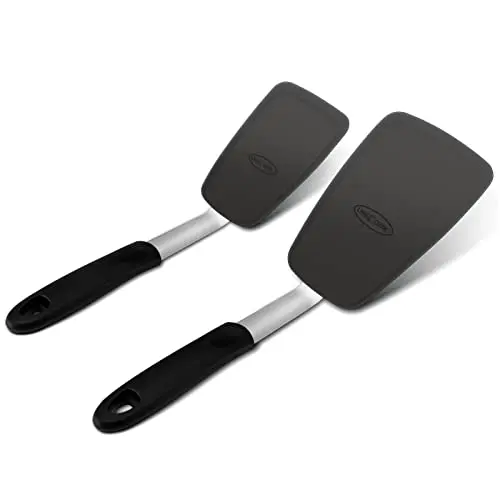 Unicook 2-pack silicone spatula set with different sizes