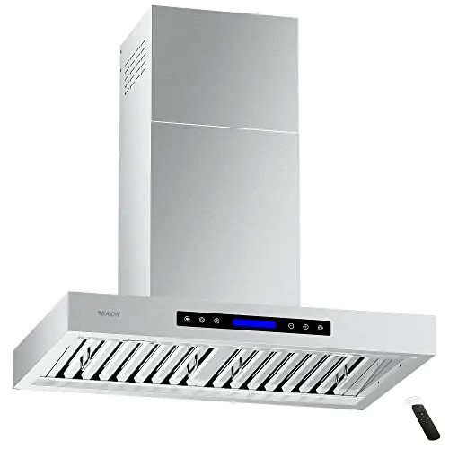 EKON 30-inch stainless steel wall mount range hood with touch controls