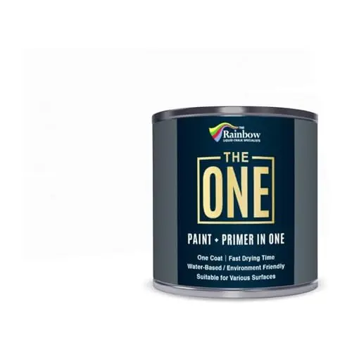 THE ONE All-In-One Paint & Primer in Brilliant White Satin for kitchen cabinets