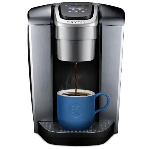 Keurig K-Elite single-serve coffee maker in brushed silver