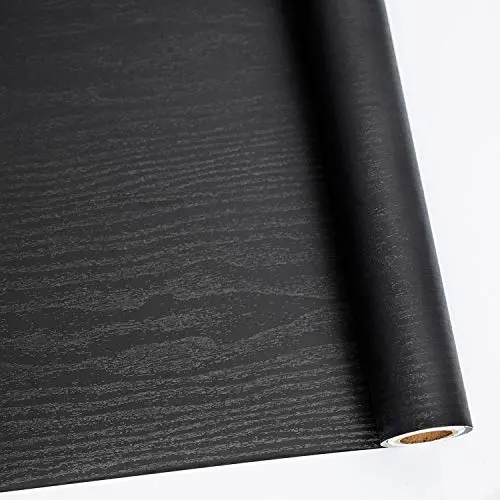 Black wood peel and stick contact paper for kitchen surfaces