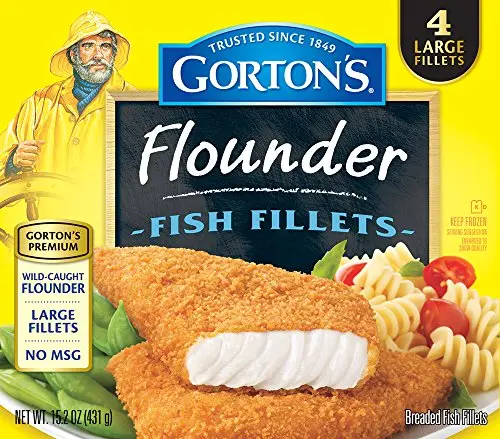 Panko breaded flounder fillets for air frying