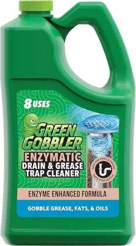 Green Gobbler Enzyme Drain Cleaner gallon bottle for grease and organic matter
