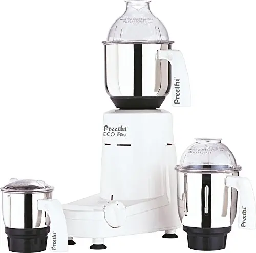 Preethi Eco Plus mixer grinder with three jars