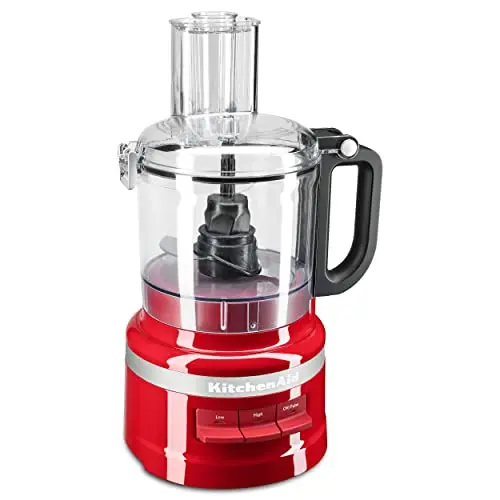 KitchenAid 7-cup food processor in empire red