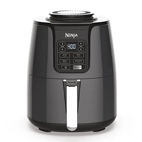 Ninja AF101 compact air fryer in grey with digital display