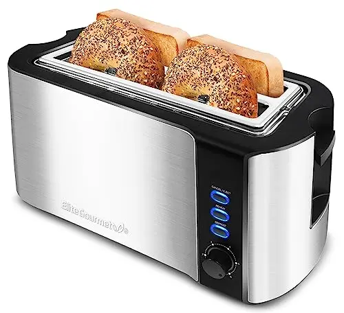 Elite Gourmet 4-slice toaster with warming rack