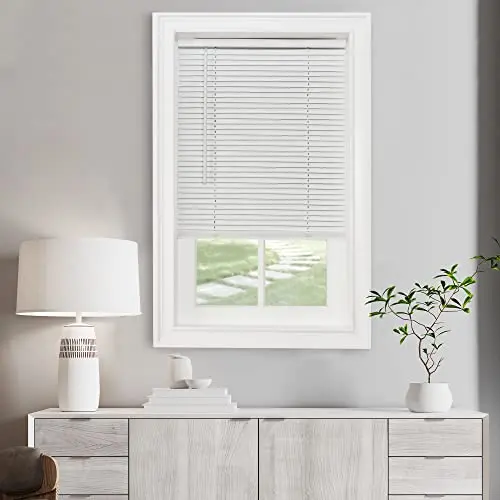 Achim pearl white cordless mini blinds for interior windows