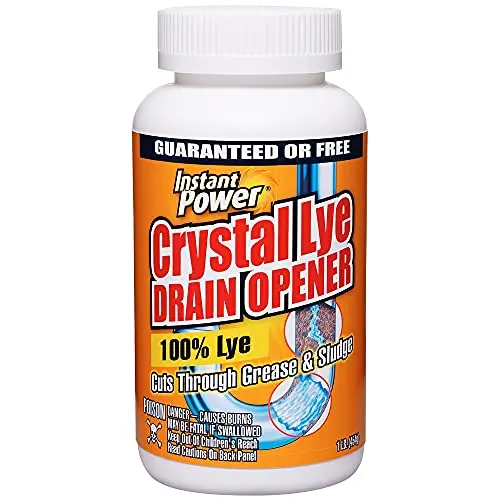 Instant Power Crystal Lye drain opener powder container