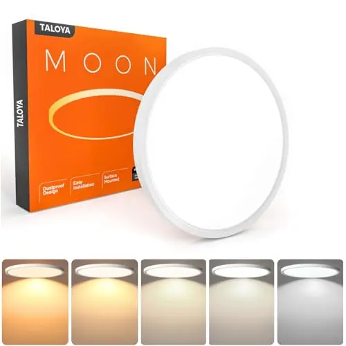 TALOYA white round flush mount ceiling light with 5 color temperatures