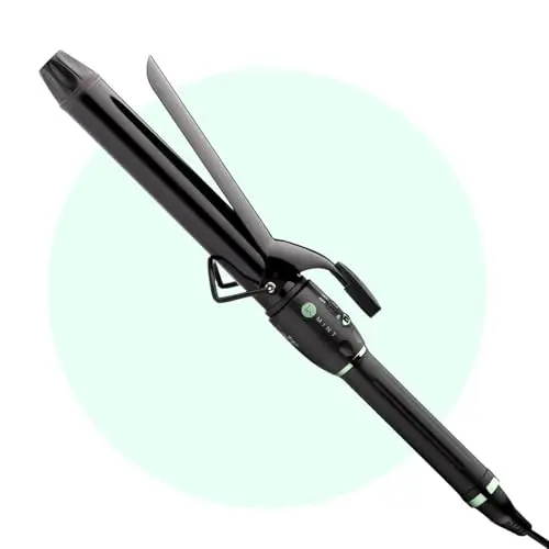 MINT professional curling iron with extra-long barrel and dual heaters