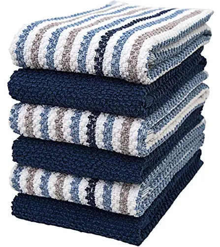 Bumble Towels blue striped kitchen towels set