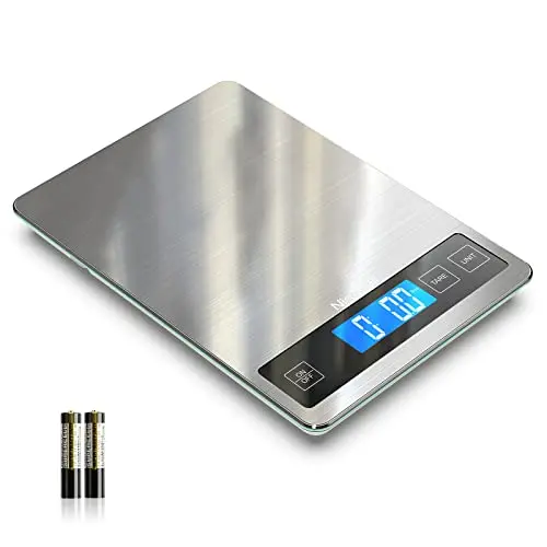 Nicewell digital kitchen scale with tempered glass surface and large display