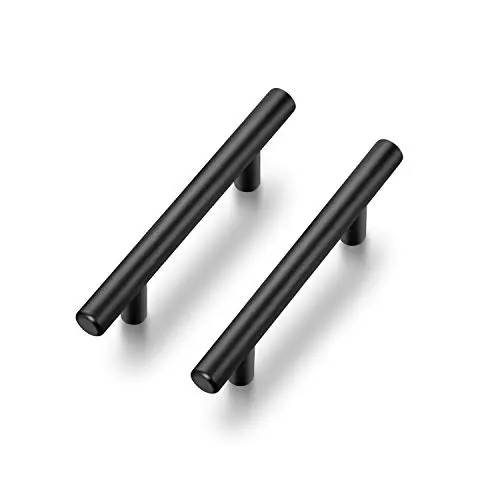 RAVINTE matte black cabinet pulls with stainless steel construction