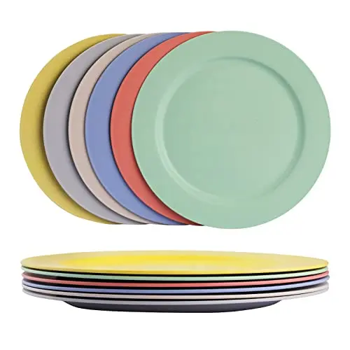 greenandlife wheat straw plates in six different colors
